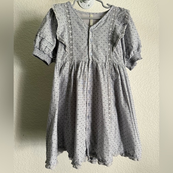 Rylee + Cru Lana Dress in Dusty Blue - Picture 4 of 7